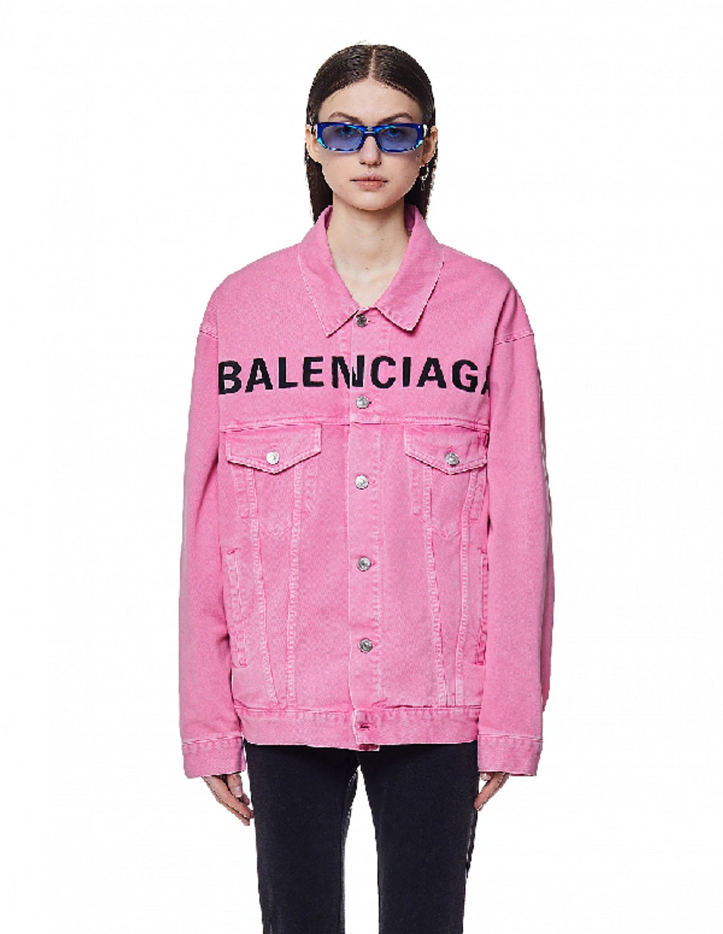VIP【関税送料無料】希少 BALENCIAGA PINK COTTON DENIM JACKET Balenciaga Pink Denim Jacket | ModeSens