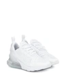 Nike Kids' Unisex Air Max 270 Casual Sneakers From Finish Line In White,metallic Silver,white
