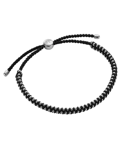 Monica Vinader Sterling Silver And Black Rio Mini Friendship Bracelet