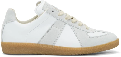 Maison Margiela Panelled Low-top Sneakers In White