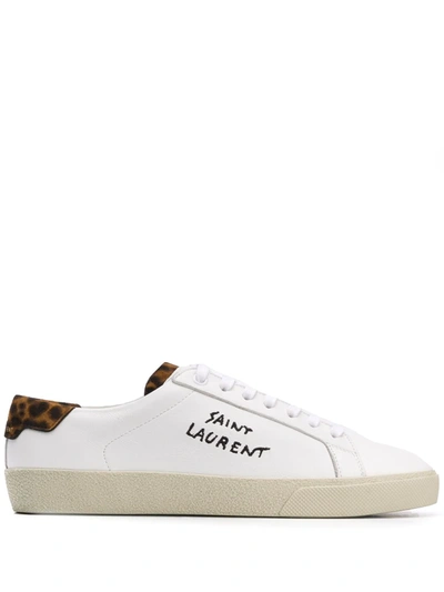 Saint Laurent Leather Court Classic Sneakers In White