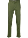Department 5 Dyed Micke Slim Trousers In Green