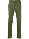 Department Five Dyed Micke Slim Trousers In Green