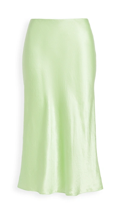 Vince High-rise Satin Slip Skirt In Guava