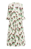 La Doublej Jennifer Jane Printed Cotton-poplin Midi Dress