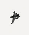 Maria Tash 18ct Diamond Trinity Hilt Dagger Single Threaded Stud Earring Left In Black