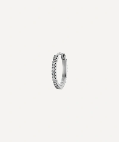 Maria Tash 18ct 11mm Diamond Eternity Single Hoop Earring In White Gold