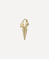 Maria Tash 18ct 6.5mm Triple Spike Diamond Eternity Single Hoop Earring In Gold