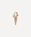 Maria Tash 18ct 6.5mm Triple Spike Diamond Eternity Single Hoop Earring In Rose Gold