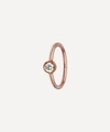 Maria Tash Scalloped 18ct Rose-gold And 0.03ct Diamond Clicker Hoop Earring In Rose Gold