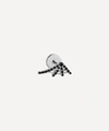 Maria Tash 18ct Black Diamond Web Single Threaded Stud Earring Right In White Gold