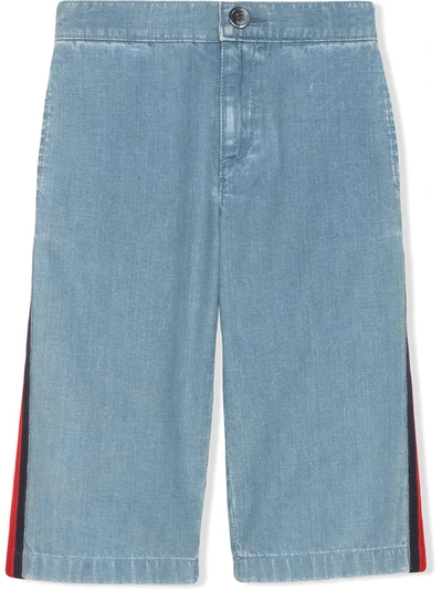 Gucci Kids' Cotton Denim Culotte Jeans