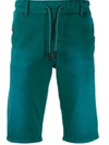 Diesel Dyed Jogger Shorts In Green