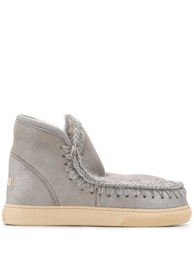 Mou Eskimo Ankle Boots In Grey