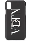 Valentino Garavani Black Vltn Leather Iphone Xs Case