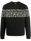 Fendi Camouflage Ff Sweatshirt In Black