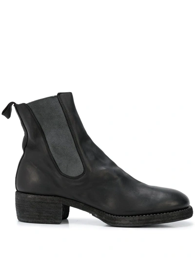 Guidi Relaxed Chelsea Boots In Black