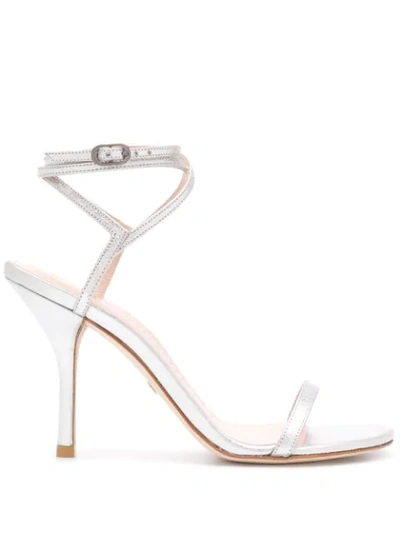 Stuart Weitzman Merinda 100mm Sandals In Silver