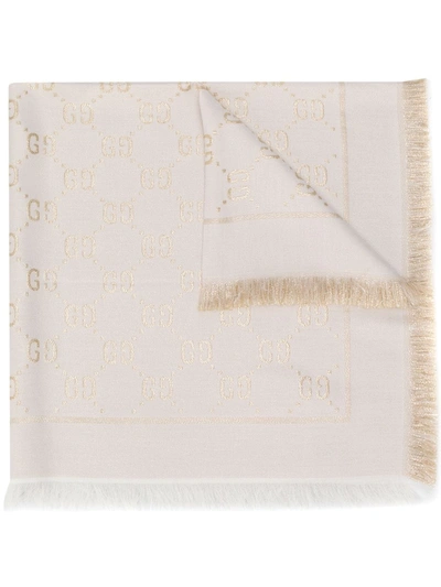 Gucci Kids' Gg Lamé Shawl In Gold