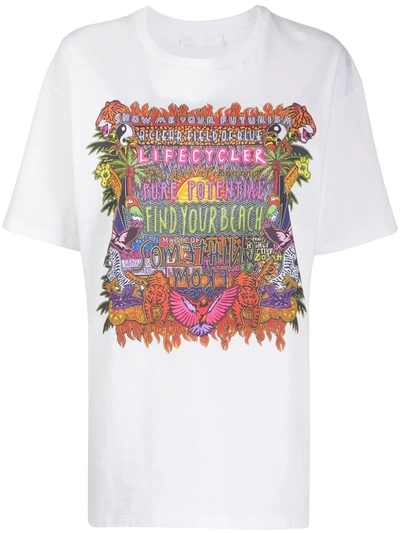 Neil Barrett Oversized Graphic Print T-shirt In White