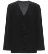 Etro Ruffled Silk Blouse In Black