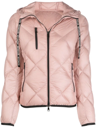 Moncler Padded Zip-front Jacket In Pink
