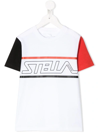 Stella Mccartney Teen Sport Logo-print Organic-cotton T-shirt In White