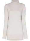 Ply-knits Oversized Turtleneck Cashmere Sweater In Grau