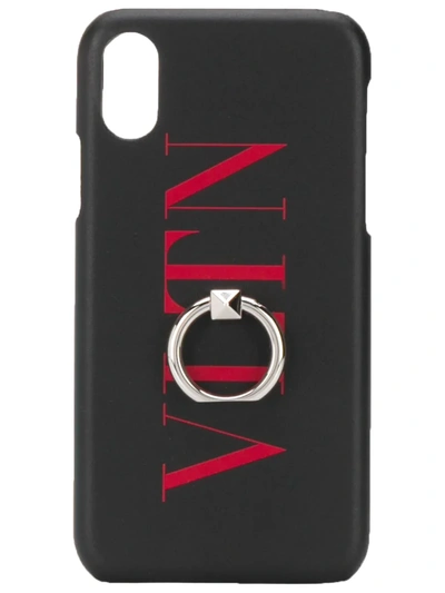 Valentino Garavani Iphone Xs Max Vltn 印花手机壳 In Black