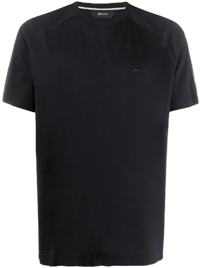Z Zegna Z-zegna Regular Fit Short Sleeve T-shirt In Black