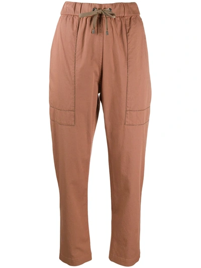 Brunello Cucinelli Paperbag Trousers In Pink