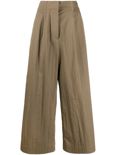 Brunello Cucinelli High-waisted Palazzo Trousers In Neutrals