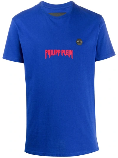 Philipp Plein Logo Print T-shirt In Blue