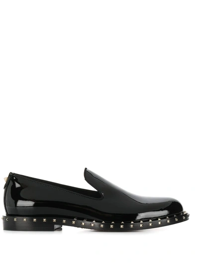 Valentino Garavani Rockstud Slippers In Black