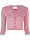 Alexis Petal Cropped Cardigan In Pink