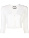 Alexis Petal Cropped Cardigan In White