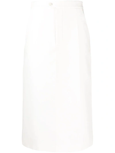 Maison Margiela Women's  White Cotton Skirt In Grey