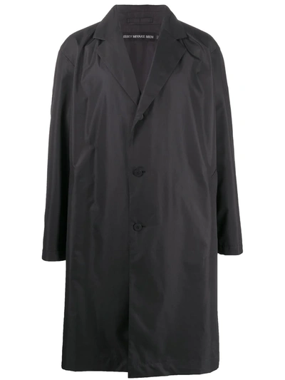 Issey Miyake Button Down Oversized Fit Coat In Black