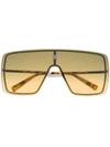 Givenchy Oversized Visor Sunglasses In Yellow
