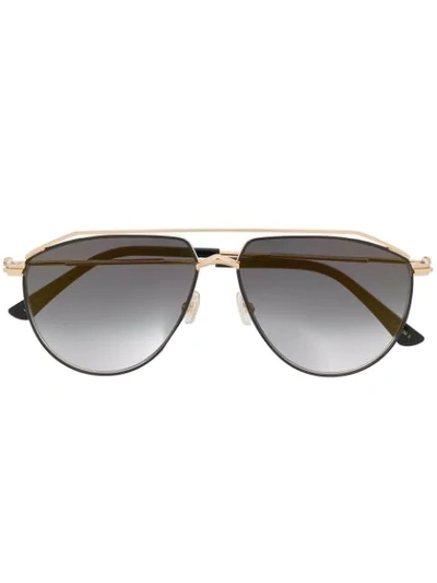 Jimmy Choo Lexs Aviator-frame Sunglasses In Gold