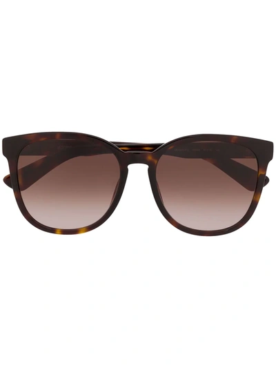 Moschino Eyewear Tortoiseshell Frame Tinted Sunglasses In Brown