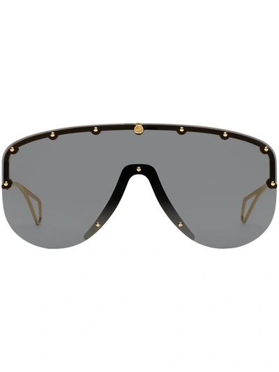Gucci Oversized Mask Sunglasses In Black