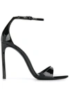 Saint Laurent Amber 110mm Sandals In Black