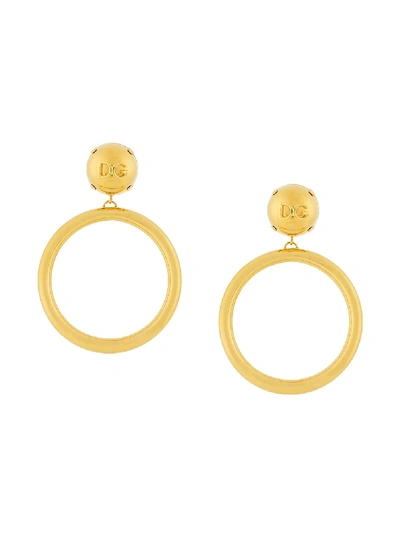 Dolce & Gabbana Oversized Drop Clip Earring In Gold