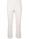 Vince Slim-fit Cropped Trousers In Neutrals