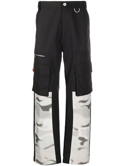 Heron Preston Mens Multicolor Abstract Patch Trousers In Black