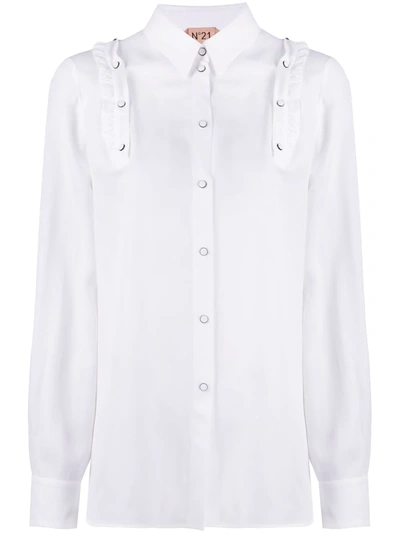 N°21 Snap Ruffles Shirt In White