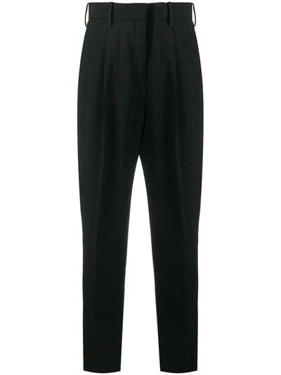 N°21 High Waist Slim Trousers In Black