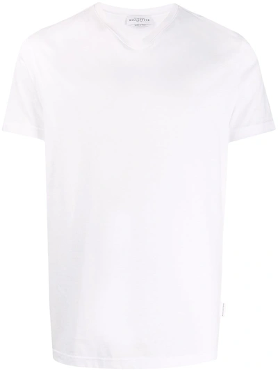 Ballantyne Cotton V-neck T-shirt In White