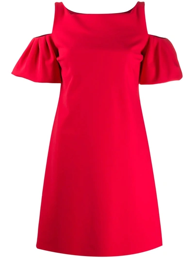 Le Petite Robe Di Chiara Boni Puff Sleeve Mini Dress In Red